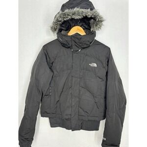 The North Face Prodigy 600 Down Parka Jacket Womens Black Faux Fur Hood M